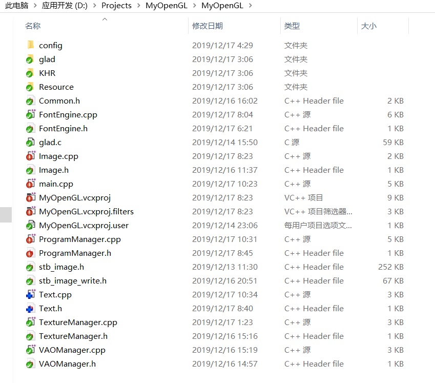 工程目录内容 工程目录内容